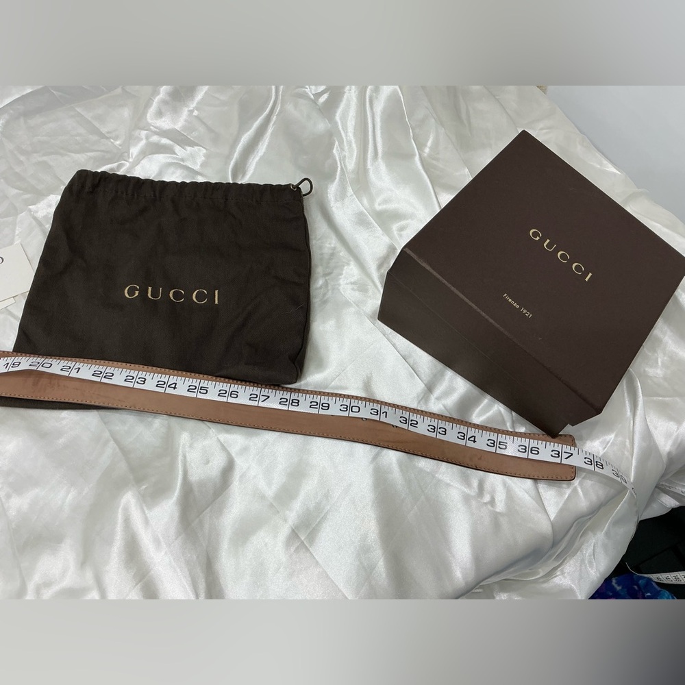 Authentic GUCCI GG monogram leather belt🌹🌹 - Picture 6 of 14